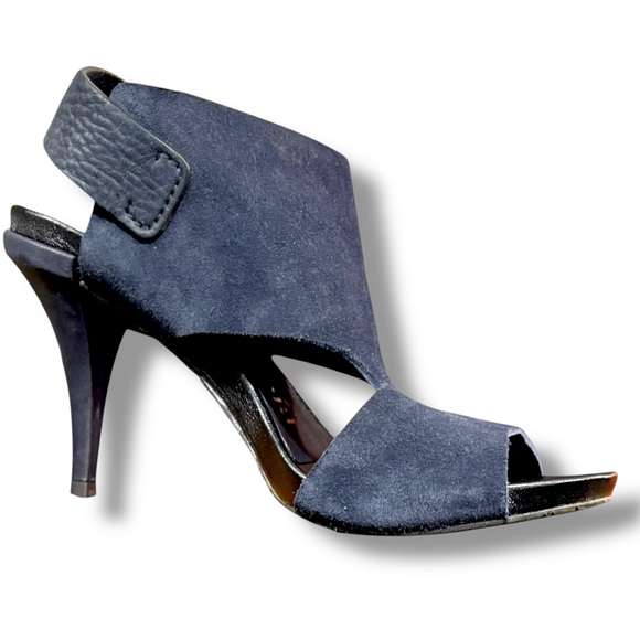 Pedro Garcia Shoes - Pedro Garcia Yimina Blue Suede Cutout Slingback High Heel Sandals 38